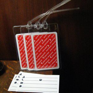 Austrian Airlines Vintage Playing Card Luggage Tags (3)